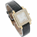 Chopard Happy Sport Diamonds Watch Square Ref. 27/6679-23 Gold Factory Diamonds - Bild 3 Vorschau