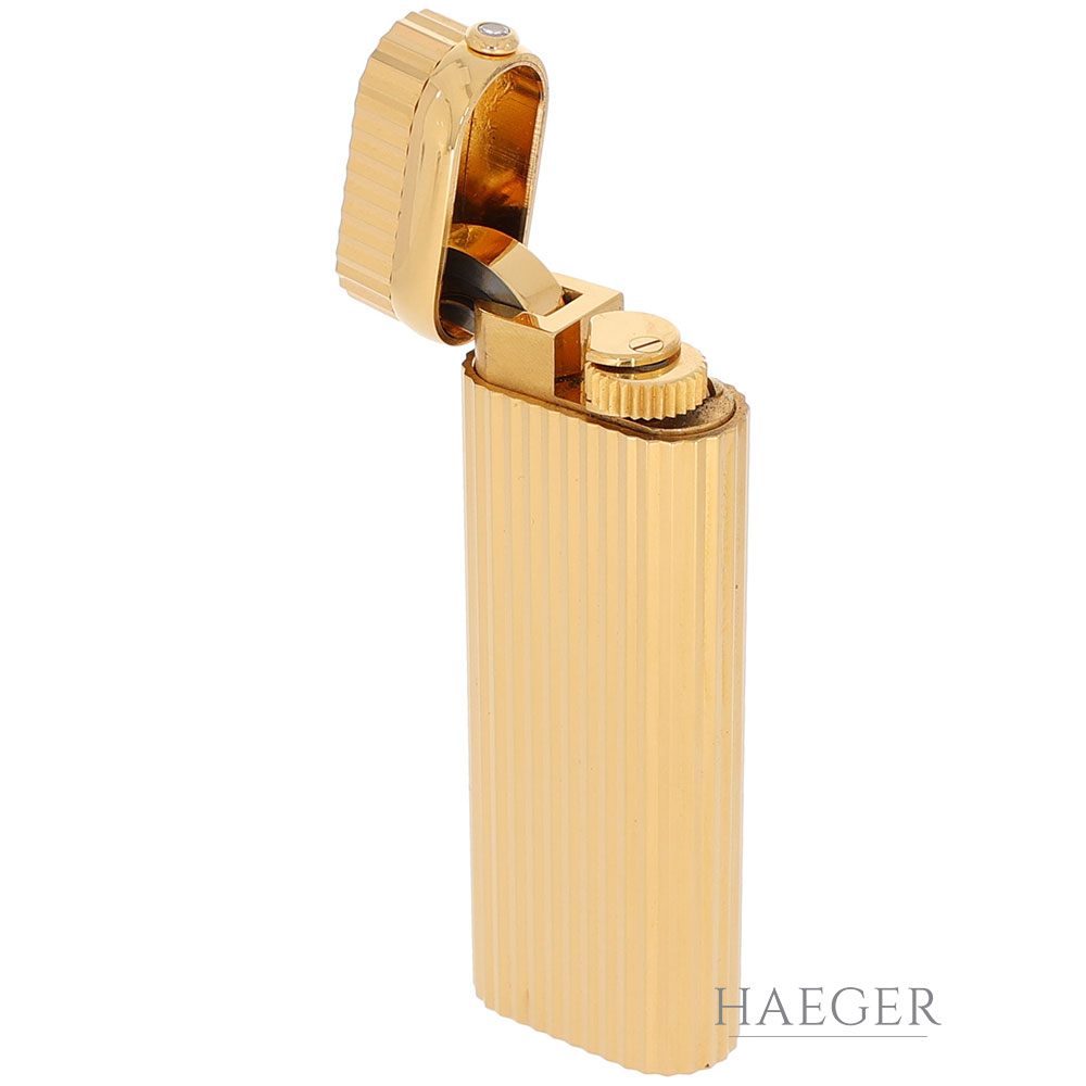 Art Deco Cartier Feuerzeug vergoldet Full Set - Bild 2