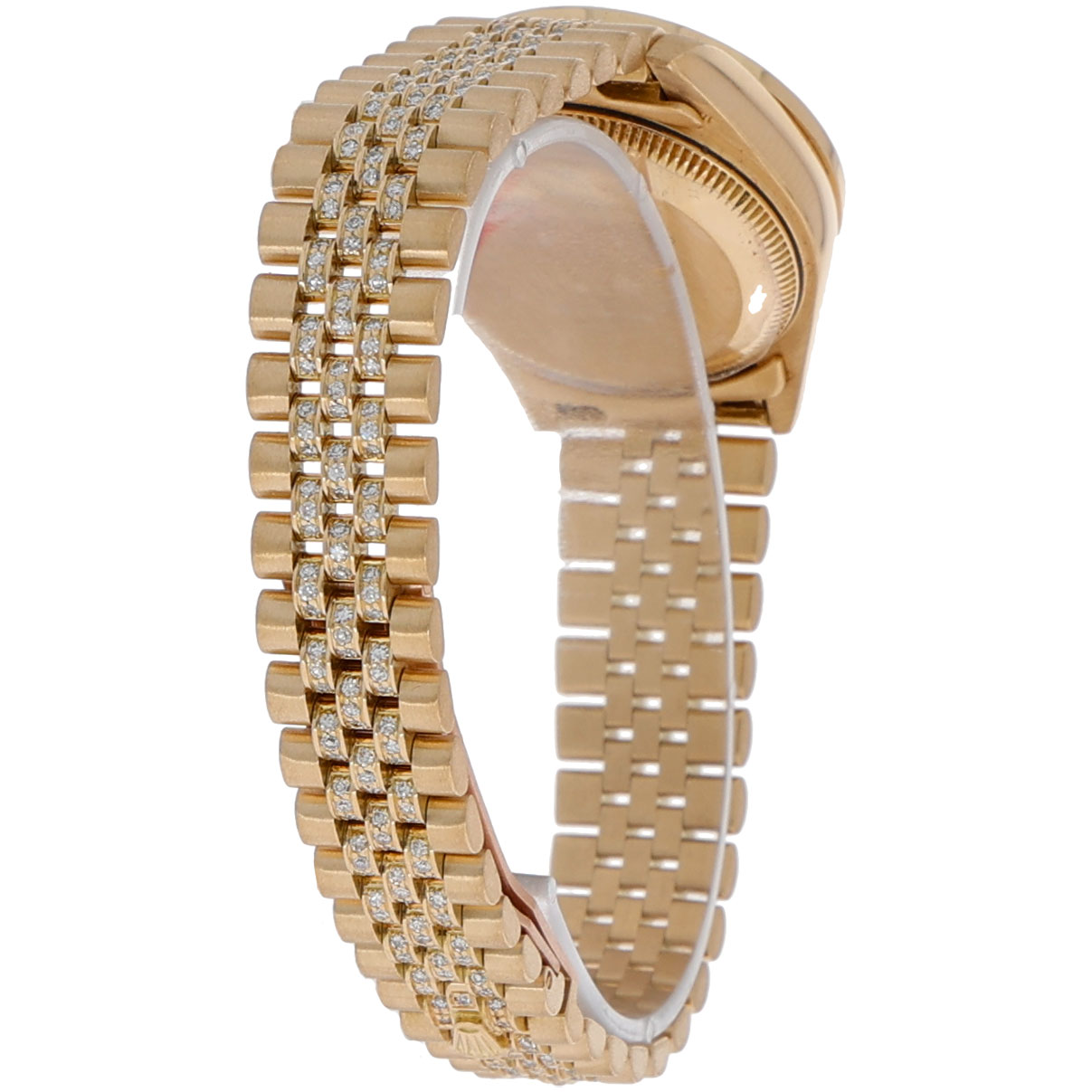 Rolex Lady-Datejust 26 Ref. 69138 Gold 18K Preisdent Aftermarket Diamonds - Bild 6