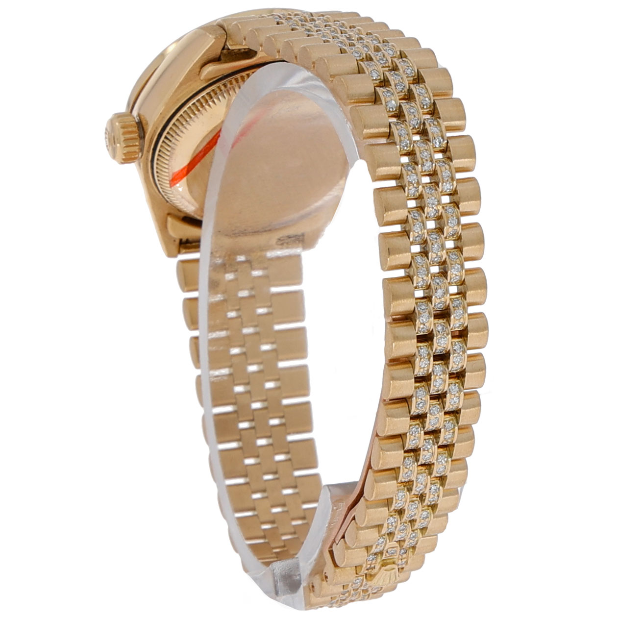 Rolex Lady-Datejust 26 Ref. 69138 Gold 18K Preisdent Aftermarket Diamonds - Bild 5
