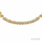 Collier im x design 43cm Gelbgold 750 / 18K mit 2,99ct Diamanten Vorschau