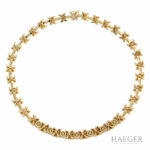 Collier im x design 43cm Gelbgold 750 / 18K mit 2,99ct Diamanten - Bild 2 Vorschau
