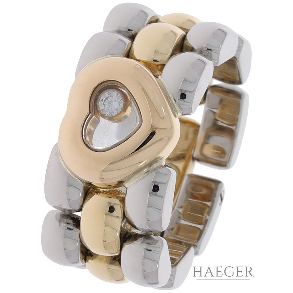 Chopard Happy Diamonds Ring Gr.52 Stahl / Gelbgold 750 / 18K mit 0,05ct Diamanten