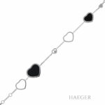 Chopard Happy Hearts Armband 20cm Weißgold 750 / 18K mit Onyx und Diamant Full Set Vorschau