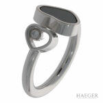 Chopard Happy Hearts Ring Gr.51 Weißgold 750 / 18K mit Diamant und Onyx Vorschau