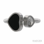 Chopard Happy Hearts Ring Gr.51 Weißgold 750 / 18K mit Diamant und Onyx Vorschau