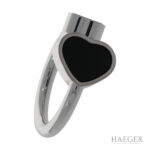 Chopard Happy Hearts Ring Gr.51 Weißgold 750 / 18K mit Diamant und Onyx Vorschau