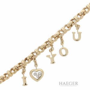 Chopard I LOVE YOU Armband Gelbgold 750 / 18K mit 0,1ct Diamanten