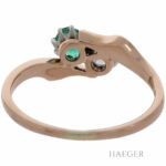 Ring Gr.55 Roségold 585 / 14K mit Smaragd und 0,25ct Diamant Vorschau