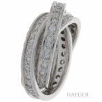 Dreireihiger Ring Gr.44 Weißgold 750 / 18K mit 1,25ct Diamanten Vorschau
