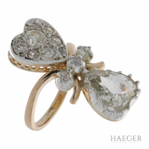 Ring in Herzform Roségold 585 / 14K mit 2,5ct Diamanten