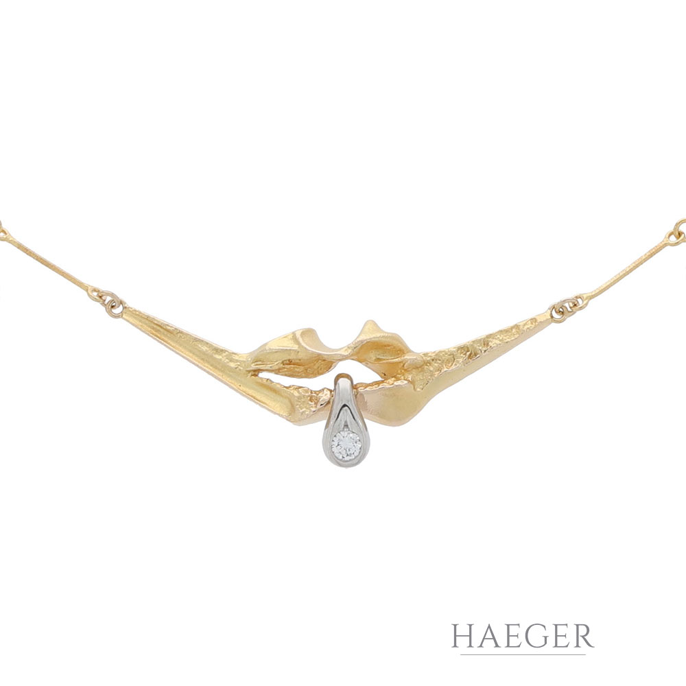 Lapponia Collier 40cm Gelbgold 585 / 14K mit 0,07ct Diamanten