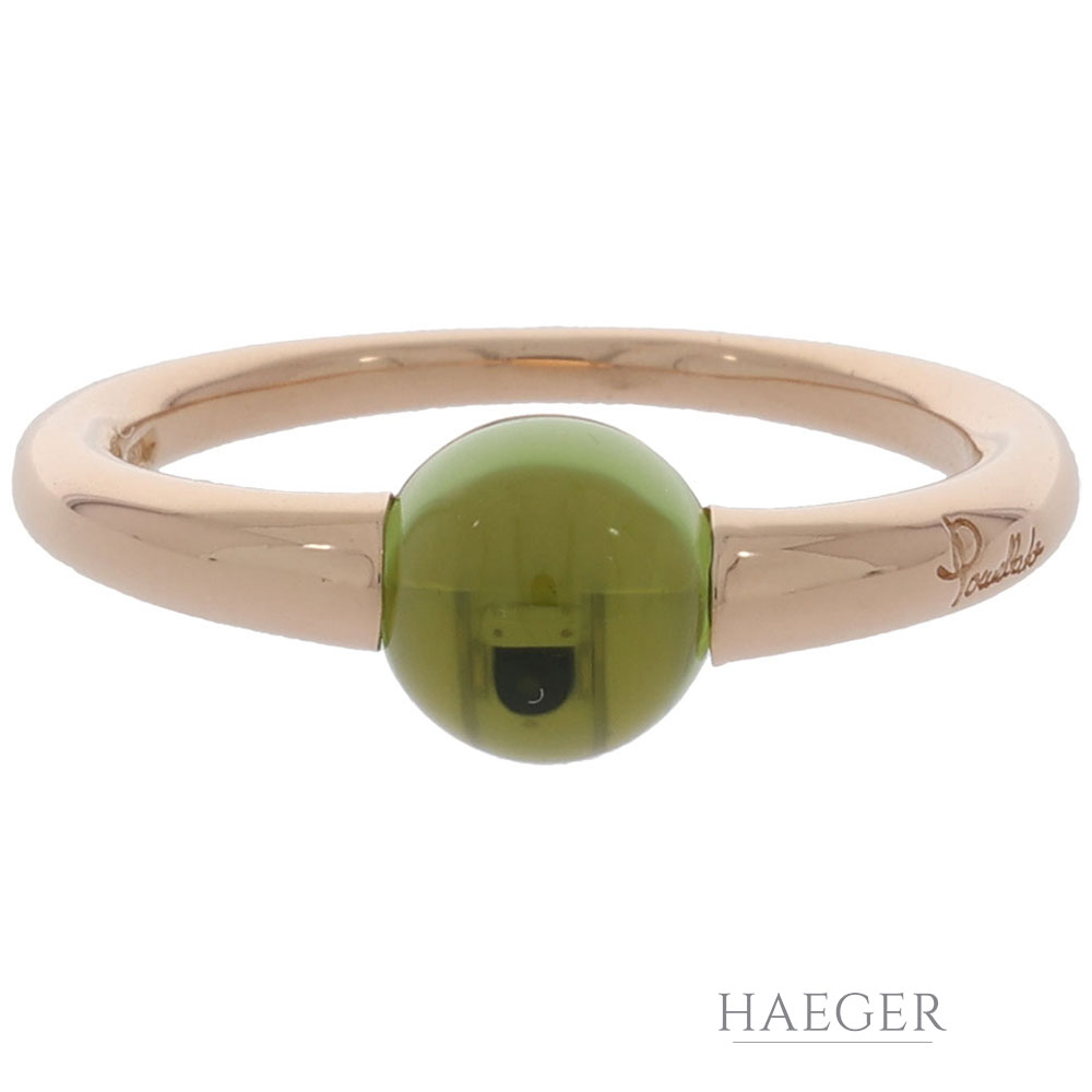 Pomellato Peridot Ring Gr.52 Roségold 750 / 18K