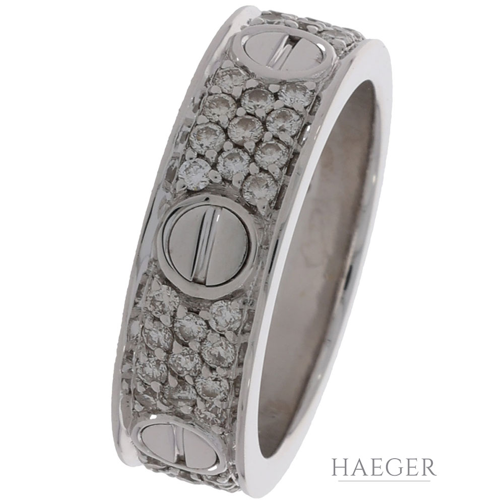 Ring Gr.54 Weißgold 750 / 18K mit 1ct Diamanten