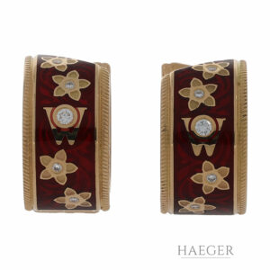 Wellendorff Ronde Kirsche Ohrclips Gelbgold 750 / 18K mit Originalem Zertifikat