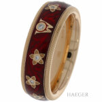 Wellendorff Ronde Kirsche Ring Gr.57 Gelbgold 750 / 18K mit Diamanten und Emaille Vorschau