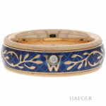 Wellendorff vergissmeinnicht Ring Gr.58 Gelbgold 750 / 18K mit blauer Emaille Vorschau