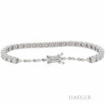 Tennisarmband 17cm Weißgold 585 / 14K mit 4,5ct Diamanten - Bild 2 Vorschau