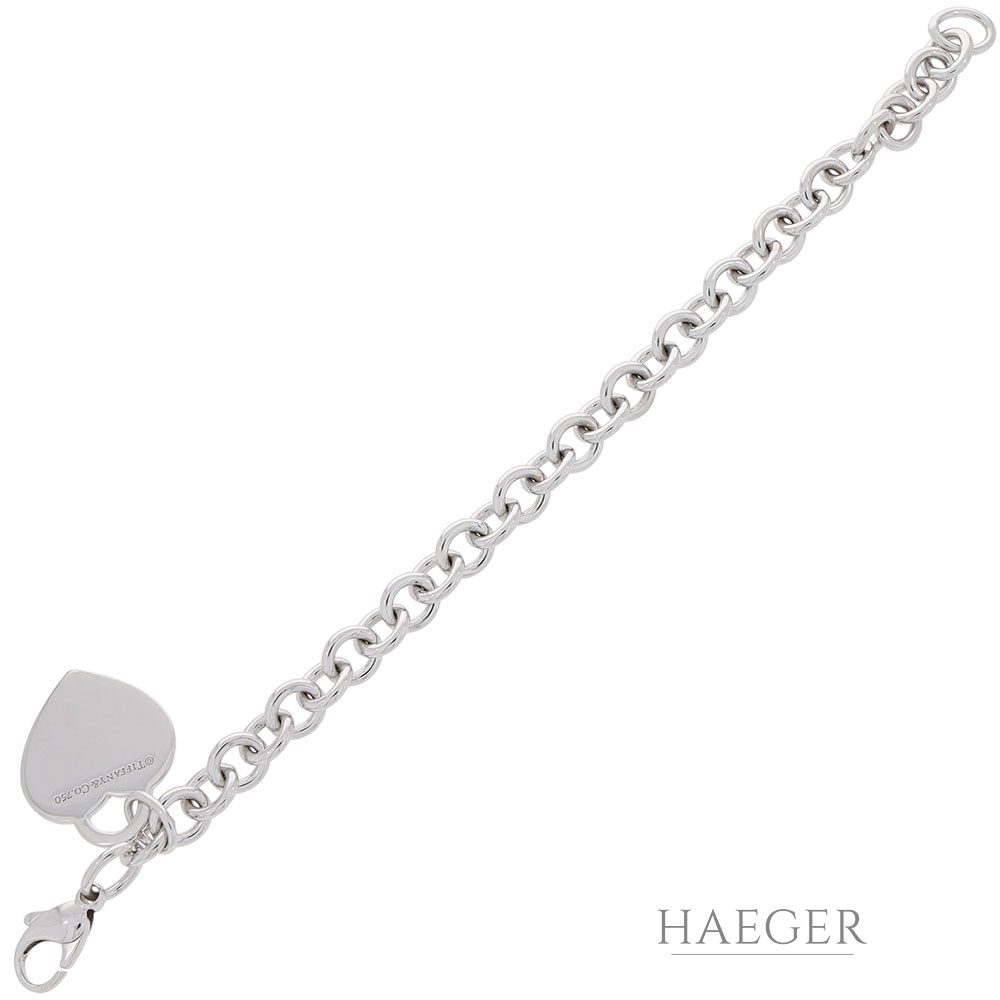 Return to Tiffany & Co. Armband 19cm Weißgold 750 / 18K mit Diamanten - Bild 3