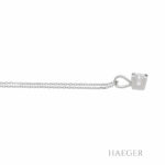 Kette mit Solitäranhänger 45cm Weißgold 750 / 18K mit 0,21ct Diamant - Bild 2 Vorschau