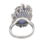 Chalcedon Ring Gr.64 Weißgold 750 / 18K mit Rubinen und Diamanten - Bild 2 Vorschau