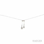 Art Deco Collier 43cm Platin, Gold 585 / 14K mit 0,35ct Diamanten Vorschau