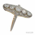 Ring Platin, Gold 750 / 18K mit 1ct Altschliff Diamanten Vorschau