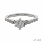 Solitärring Gr.49 Weißgold 750 / 18K mit 0,56ct Diamanten / GIA Zertifikat - Bild 4 Vorschau