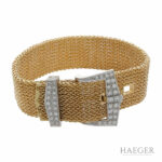 Gürtelarmband 17-18,5cm Gelb, Weißgold 750 / 18K mit ca. 1,5ct Diamanten Vorschau