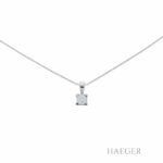 Kette mit Solitäranhänger 45cm Weißgold 750 / 18K mit 0,21ct Diamant Vorschau