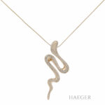 Kette mit Schlangenanhänger Gelbgold 585 / 14K mit 1ct Diamanten Vorschau