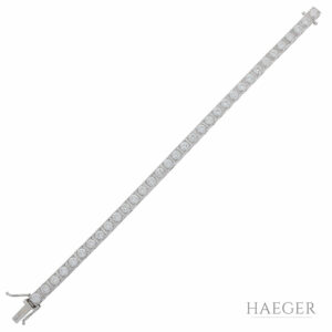 Riviérearmband 17,5cm Weißgold 585 / 14K mit 6,8ct Diamanten