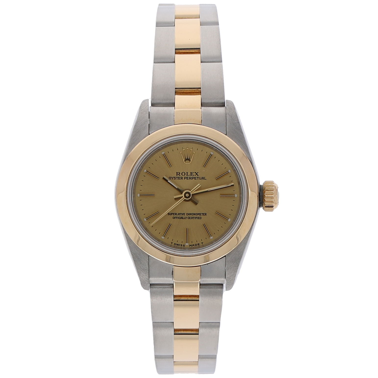 Rolex Oyster Perpetual Lady Stahl Gold Full Set aus 1999