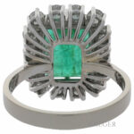 Smaragd Ring Gr.50 Weißgold 750 / 18K mit 0,5ct Diamanten Vorschau