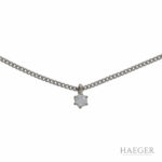 Solitärkette 42cm Weißgold 750 / 18K mit 0,1ct Diamant Vorschau
