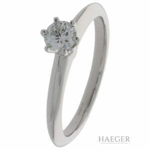 Tiffany and Co. Solitärring Gr.50 Platin 950 mit 0,26ct Diamant FULL SET