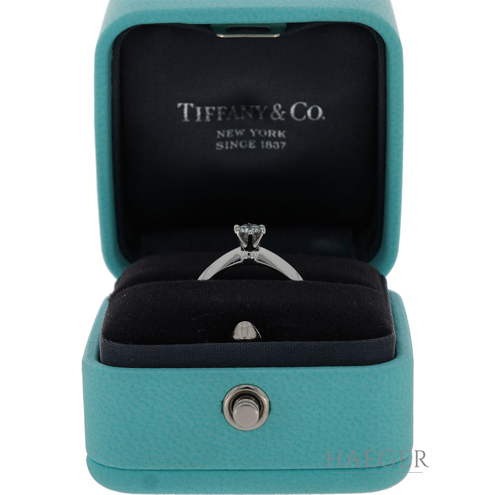 Tiffany and Co. Solitärring Gr.50 Platin 950 mit 0,26ct Diamant FULL SET
