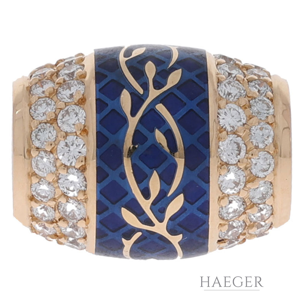Wellendorff vergissmeinnicht Anhänger Gelbgold 750 / 18K mit ca. 1ct Diamanten