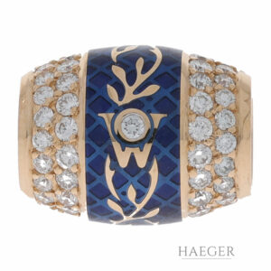 Wellendorff vergissmeinnicht Anhänger Gelbgold 750 / 18K mit ca. 1ct Diamanten