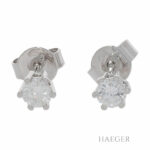 Solitärohrstecker Weißgold 585 / 14K mit 0,3ct Diamant Vorschau