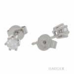 Solitärohrstecker Weißgold 585 / 14K mit 0,3ct Diamant - Bild 2 Vorschau