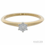 Tiffany & Co. Solitärring Gr.55 Gelbgold750 / 18K mit 0,22ct Diamant - Bild 2 Vorschau