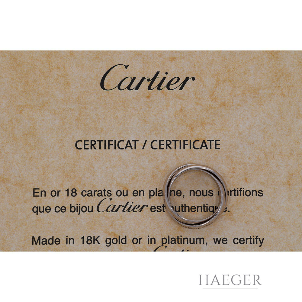 Cartier Trinity Ring Gr.49 Weißgold 750 / 18K FULL SET - Bild 2