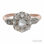Ring in floraler Form Gr.50 Roségold 750 / 18K mit 0,4ct Diamanten - Bild 3 Vorschau