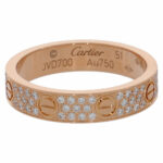 Cartier Love Diamant Ring Gr.51 Roségold 750 / 18K FULL SET - Bild 2 Vorschau