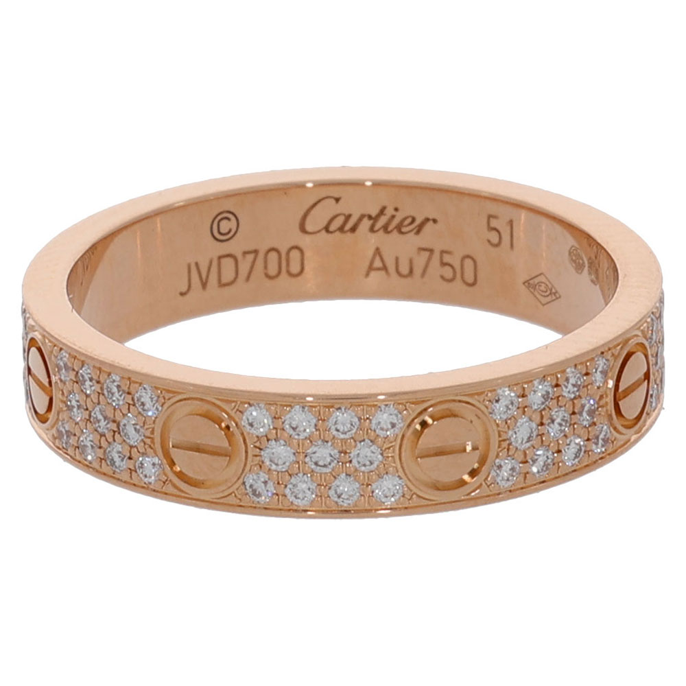 Cartier Love Diamant Ring Gr.51 Roségold 750 / 18K FULL SET - Bild 2