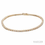 Diamant Riviérearmband Gelbgold 585 / 14 Kt. ca. 1ct. - Bild 3 Vorschau