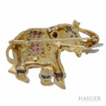 Brosche / Anhänger Gelbgold 750 / 18K mit 0,5ct Diamanten - Bild 2 Vorschau