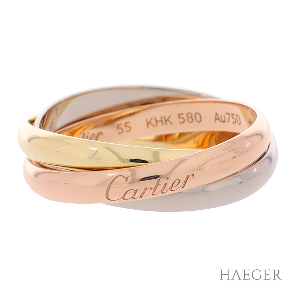 Cartier Trinity Ring Gr.55 Mehrfarbiges Gold 750 / 18K - Bild 2