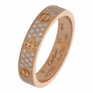 Cartier Love Diamant Ring Gr.51 Roségold 750 / 18K FULL SET